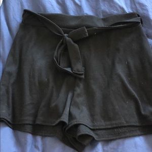 Ribbed cotton shorts